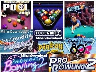 مجموعه چند بازی سرگرم کننده موبایل جاوا The Best Pool Pinbal Bowling