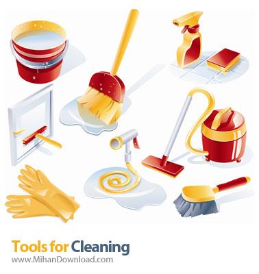 وکتور ابزار تمیز کردن Tools for Cleaning