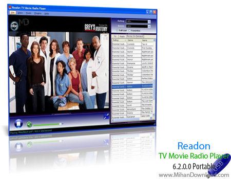 نرم افزار پرتابل رادیو و تلویزیون اینترنتی Readon TV Movie Radio Player 6.2.0.0