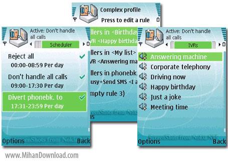 كامل ترين نرم افزار مديريت تماس ها در گوشي هاي نوكيا سري 60 ويرايش سوم Mobisophy Interactive Voice Call Master 2.32.3310