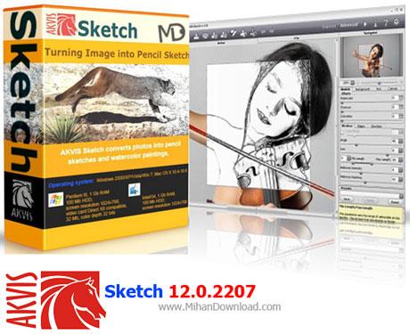 دانلود نرم افزار تبدیل عکس به طرح سیاه قلم AKVIS Sketch 12.0.2207