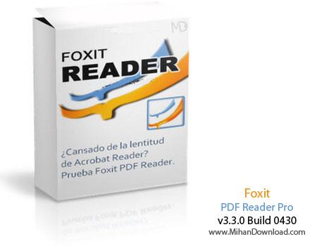 نرم افزار اجرای فایلهای پی دی اف Foxit PDF Reader Pro 3.3.0 Build 0430