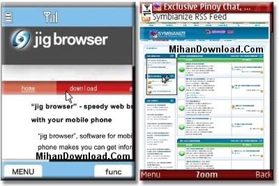 ۲نرم افزار مرورگر اينترنت موبايل با فرمت جاوا Jig Browser 1.1 Opera Mini 4.2 Green