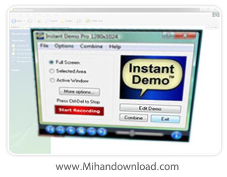 دانلود نرم افزار فیلم برداری از ویندوز دسکتاپ با Instant Demo 7.50.45