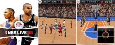بازی بسکتبال 3 بعدی برای موبایل NBA Live 08 3D