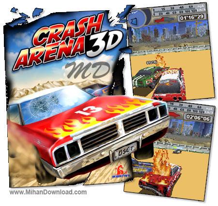 بازی اتومبیل رانی با فرمت جاوا Crash Arena 3D v1.3.0