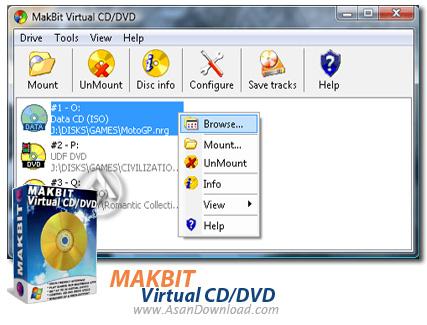 دانلود MakBit Virtual CD/DVD v1.9.2 ساخت درایو مجازی