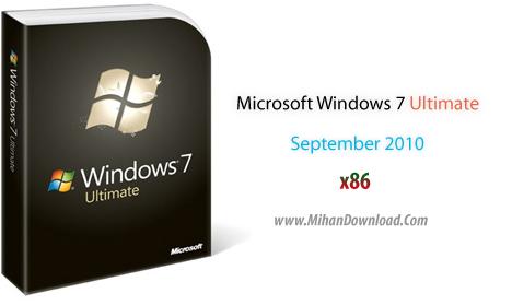 دانلود جدید ترین نسخه ویندوز هفت Windows 7 Ultimate x86 September 2010