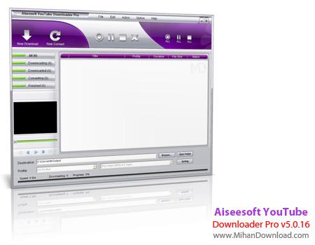 نرم افزار دانلود کلیپ از سایتهای پخش آنلاین Aiseesoft YouTube Downloader Pro v5.0.16