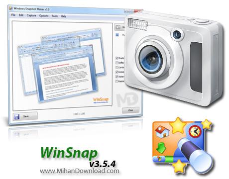 دانلود نرم افزار عکس گرفتن از محیط ویندوز WinSnap v3.5.4