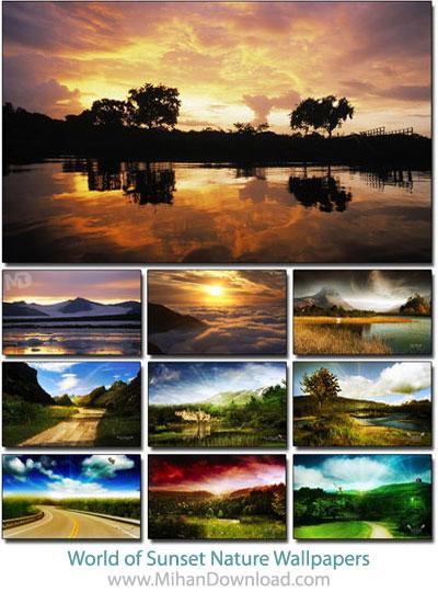 تصاویر بسیار زیبا از غروب آفتاب World of Sunset Nature Wallpapers