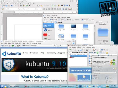 دانلود سیستم عامل لینوکس KDE نسخه ی kubuntu 9.10