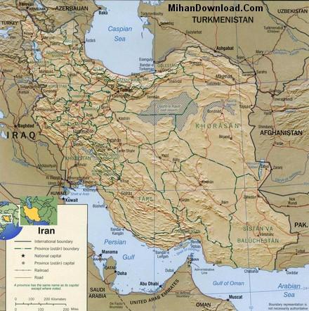 نرم افزار نقشه جاده هاي ايران IranRoad