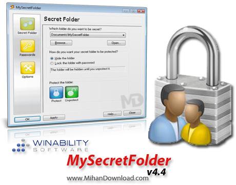دانلود نرم افزار قفل و پنهان کردن پوشه MySecretFolder v4.4