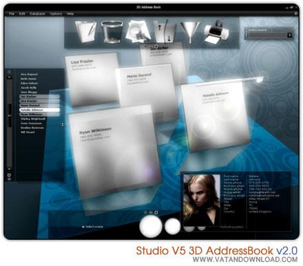 ایجاد دفترچه های سه بعدی با Studio V5 3D AddressBook v2.0