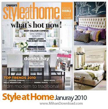 مجله طراحی دکوراسیون و طراحی داخلی Style at Home Januray 2010