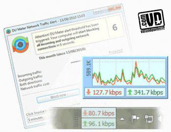 کنترل حرفه ای پهنای باند اینترنت با استفاده از -DU Meter 5.02 Build 3303