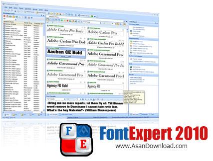 مدیریت کامل بر روی فونت های سیستم با FontExpert 2010 v10 Release 5
