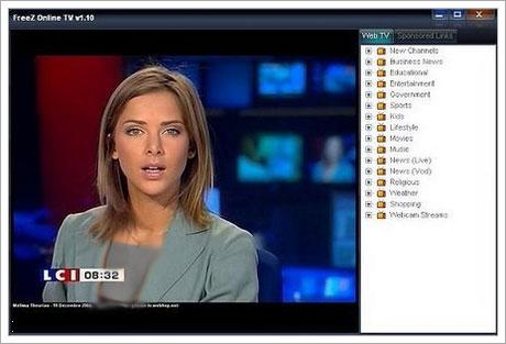 مشاهده تلویزیون آنلاین از اینترنت با نرم افزار FreeZ Online TV 1.30