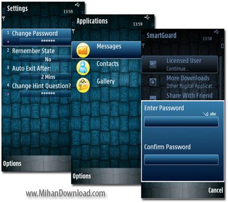 حفاظت از فایل ها و اطلاعات محرمانه در گوشی های نوکیا سری 60 ویرایش سوم و پنجم با نرم افزار SmartGuard v3.00
