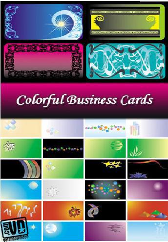 مجموعه کارت ویزیت های رنگارنگ-Vector Colorful Business Cards