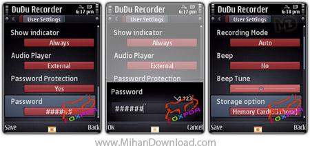 نرم افزار ضبط تماس ها بدون صدای بیپ سری 60 ورژن 3 و 5 HongDi Tech DuDu Recorder v4.70