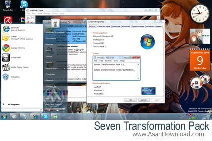 تغییر چهره ویندوز به ويندوز 7 با Seven Transformation Pack 4