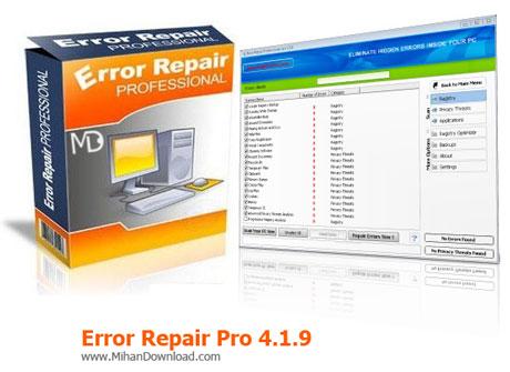 دانلود نرم افزار حذف ارورهای ویندوز Error Repair Pro 4.1.9 Portable