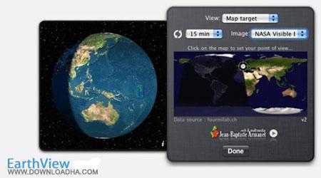 دیدن مشخصات و مختصات کره ی زمین با EarthView 3.12.7 (نسخه قابل حمل)