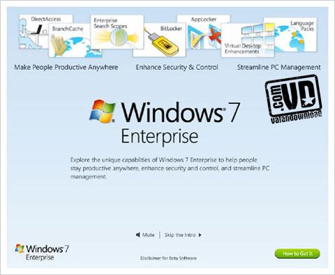 دانلود ویندوز 7 Enterprise - سرویس پک 1 - آپدیت April 2011