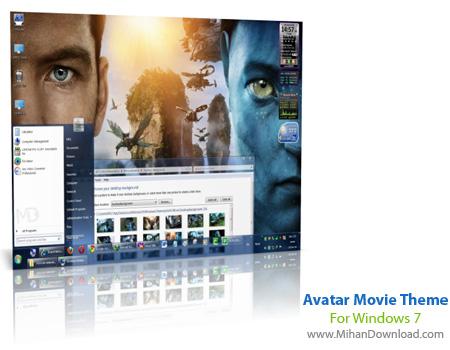 دانلود تم فیلم آواتار برای ویندوز Avatar Movie Theme For Windows 7