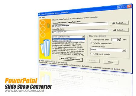 تبدیل فایل پاورپوینت به Exe و اسکرین سیور با PowerPoint Slide Show Converter 3.2.1.4