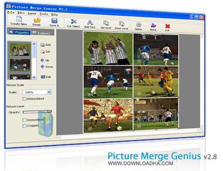 ترکیب چند تصویر برای طراحی حرفه ای با Picture Merge Genius v2.8 (قابل حمل)