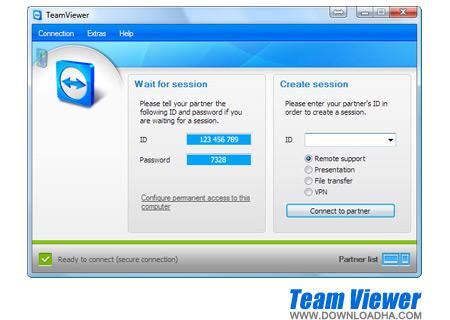 ارتباط دو کامپیوتر در هر نقطه جهان با نرم افزار TeamViewer 5.1.9385 Final