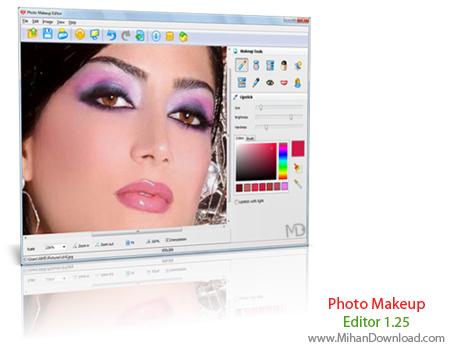 نرم افزار انیستیتو زیبایی مخصوص آرایش چهره در عکس Photo Makeup Editor 1.25