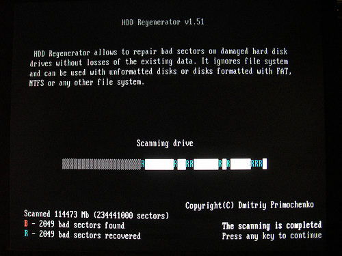 دانلود نرم افزار HDD Regenerator رفع عیوب سخت افزاری هارد دیسک 