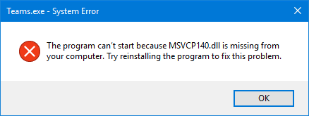 ارور MSVCP140.dll چیست؟