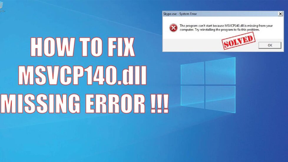رفع ارور MSVCP140.dll با 6 روش ساده و سریع