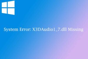 ارور X3DAudio1_7