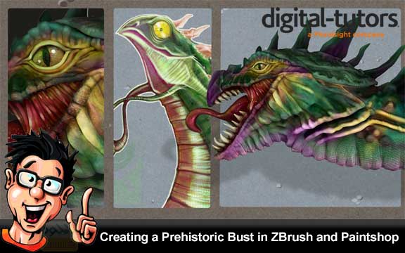 دانلود فیلم آموزشی Creating a Prehistoric Bust in ZBrush and Paintshop