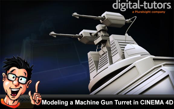 دانلود فیلم آموزشی Modeling a Machine Gun Turret in CINEMA 4D