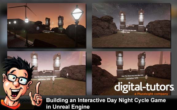 دانلود فیلم آموزشی Building an Interactive Day Night Cycle Game in Unreal Engine