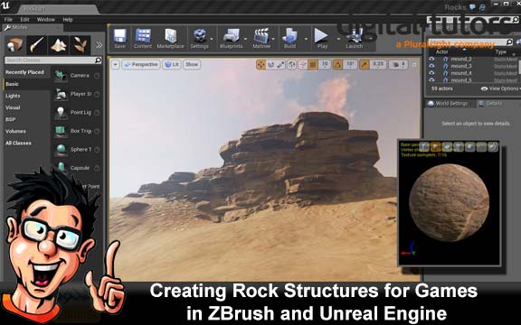 دانلود فیلم آموزشی Creating Rock Structures for Games in ZBrush and Unreal Engine