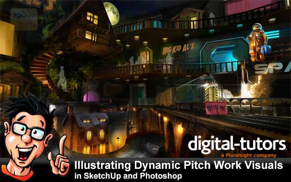 دانلود فیلم آموزشی Illustrating Dynamic Pitch Work Visuals in SketchUp and Photoshop