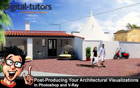 دانلود فیلم آموزشی Post-Producing Your Architectural Visualizations in Photoshop and V-Ray