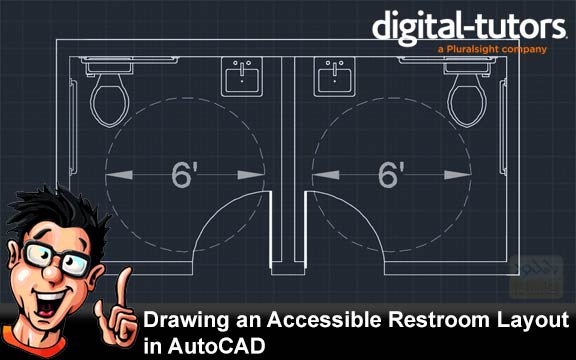 دانلود فیلم آموزشی Drawing an Accessible Restroom Layout in AutoCAD