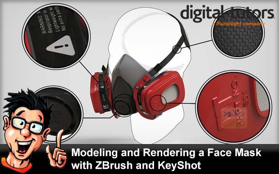 دانلود فیلم آموزشی Modeling and Rendering a Face Mask with ZBrush and KeyShot