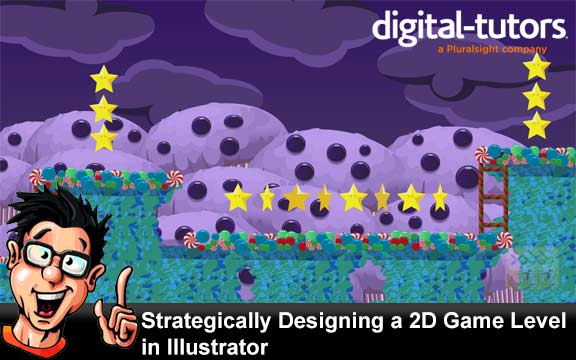 دانلود فیلم آموزشی Strategically Designing a 2D Game Level in Illustrator