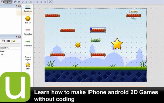 دانلود فیلم آموزشی Learn how to make iPhone android 2D Games without coding