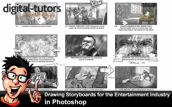 دانلود فیلم آموزشی Drawing Storyboards for the Entertainment Industry in Photoshop